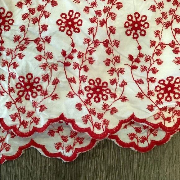 Floral Red and White Skirt - Picture 4 of 13